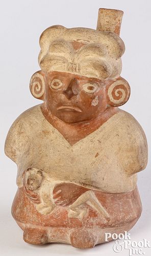 Moche pottery portrait vessel
