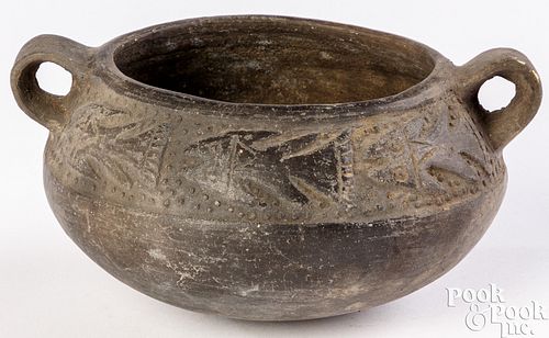 Chimu blackware pottery bowl