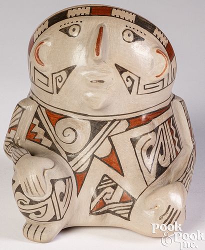 Mata Ortiz polychrome pottery effigy pot