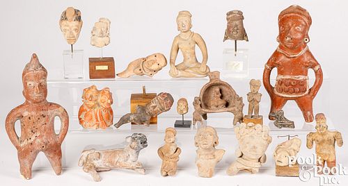 Nineteen Pre-Columbian figural ceramics, fragments