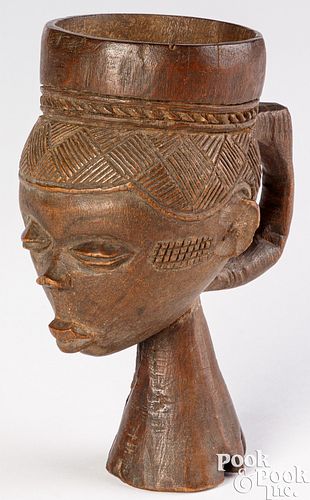 African Kuba carved ceremonial cup