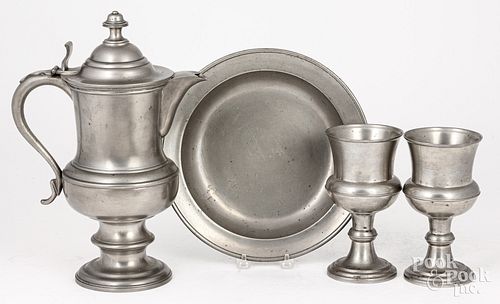 Four-piece piece communion service, ca. 1825