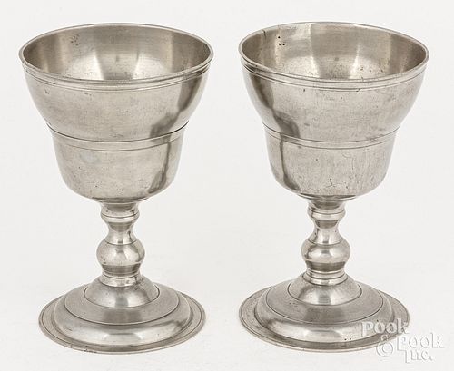 Pair of pewter chalices, late 18th/early 19th c.