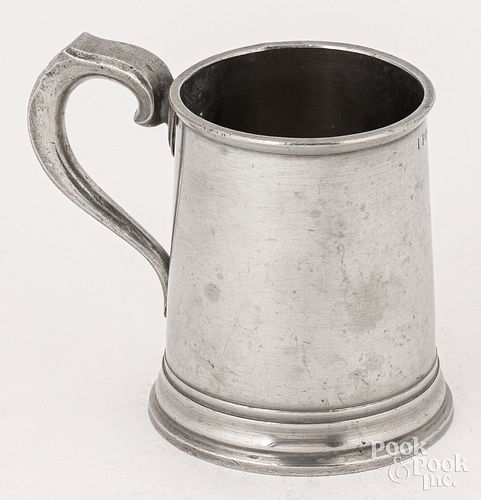 Irish pewter pint mug, 19th c.