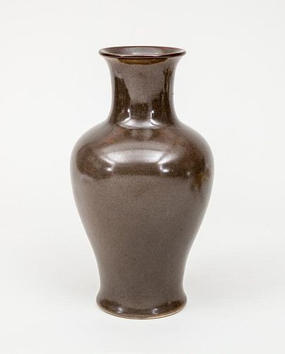 Modern Chinese Tea Dust Glazed Pottery Vase