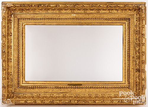 Giltwood frame, 19th c., with T. Raymonds plaque