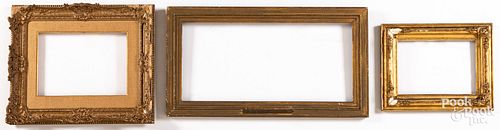 Three giltwood frames, 19th/20th c.
