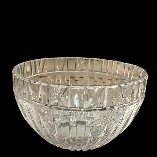 Tiffany & Co. Roman Numeral Crystal Bowl