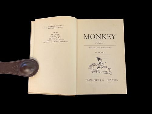 Monkey Wu Ch'eng-en Translated by Arthur Waley Grove Press 1943 Limited Edition Numbered 48 of 100