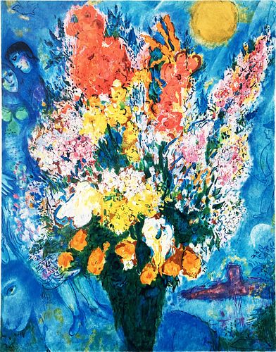 Marc Chagall - Le Bouquet Illuminant le Ciel
