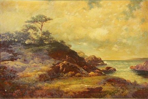 WOOD, Robert. Oil on Canvas. California Coastal