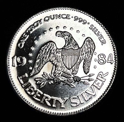 1984 A-Mark "Life Liberty Happiness" Proof 1 ozt .999 Silver