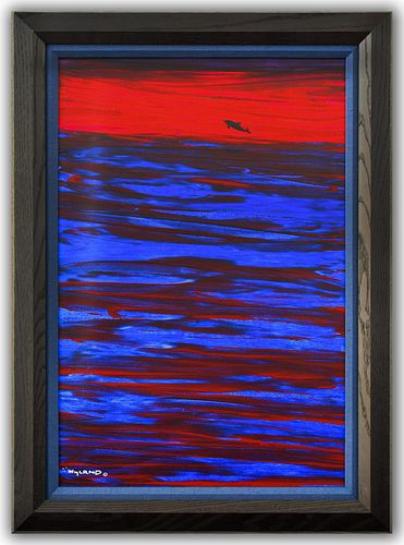 Wyland- Original Painting on Canvas "Sunset Watch"