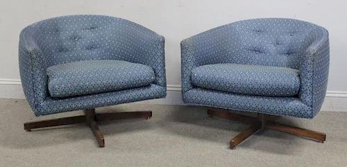 Pair of Midcentury Swivel Chairs.