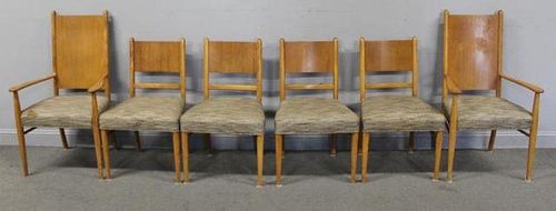 Set of 6 T. H. Robsjohn-Gibbings Dining Chairs.