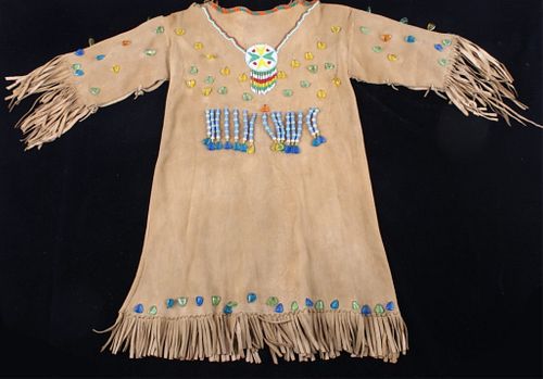 C. 1940-50 Montana Flathead Indian Hide War Shirt
