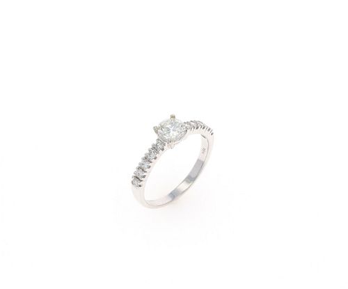 Delicate Diamond & 18k White Gold Ring