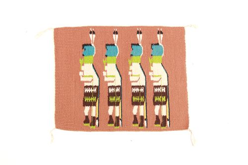 Navajo Yei Be Chei Hand Woven Rug c. 1970's
