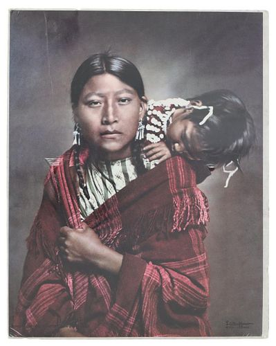 L.A. Huffman "Cheyenne Mother and Child" Print