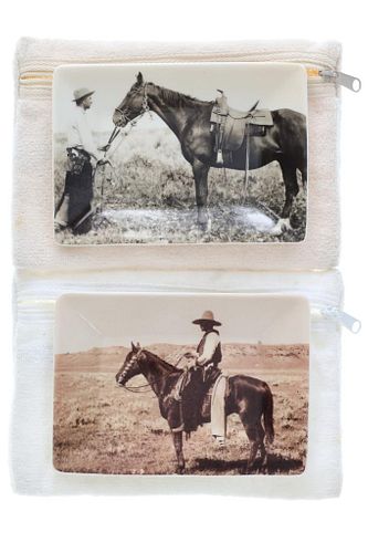 1990-00s L.A. Huffman Westernware Photo Plates (2)