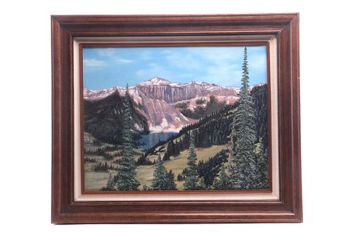 Wanless Lake Montana Landscape Painting By G. Rost