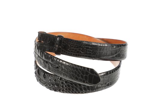 Hornback Alligator & Steer Hide Lined Belt