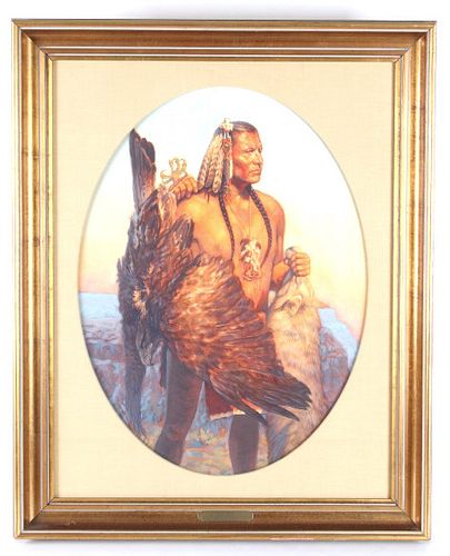 Tom Saubert (B. 1950 -) "Eagle Seizer" Painting