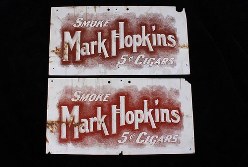 1920- Mark Hopkins Cigar Advertising Signs