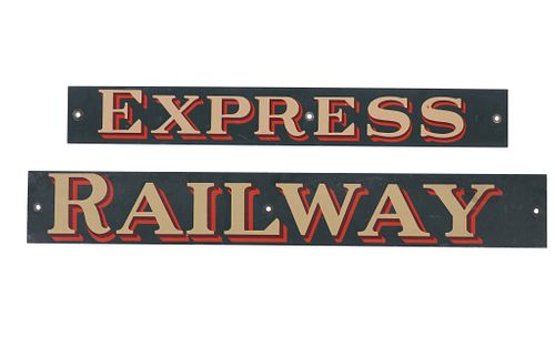 1930s Railway Express Agency Porcelain Enamel Sign