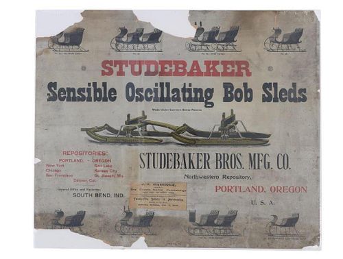 1904 Studebaker Oscillating Bob Sled Advertisement
