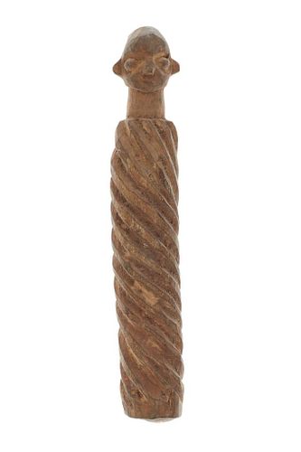 Unusual Cahokia Human Effigy Carved Stick