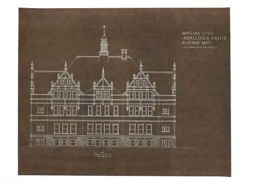 1890s MSU Agriculture Building Architect Drawing