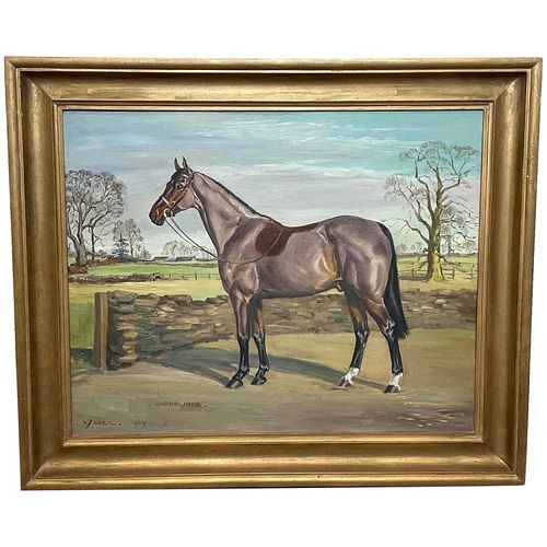  HORSE "LORDSWOOD" PORTRAIT OIL PAINTING 