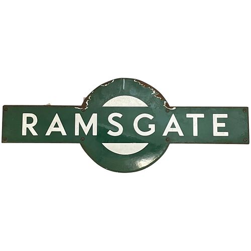  SOUTHERN RAILWAY TARGET SIGN FROM RAMSGATE STATION