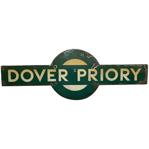  SOUTHERN RAILWAY TARGET SIGN FROM DOVER PRIORY STATION