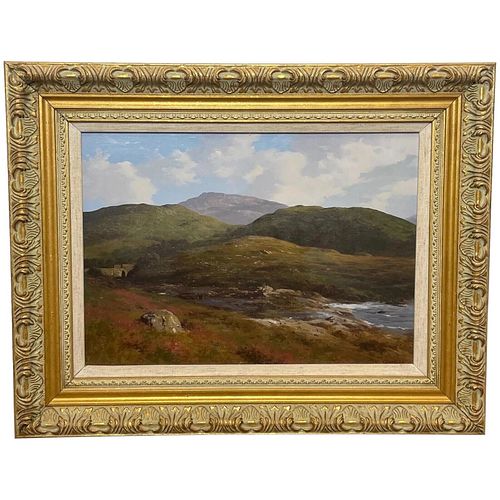 MOUNTAIN STREAM LANDSCAPE OIL PAINTING