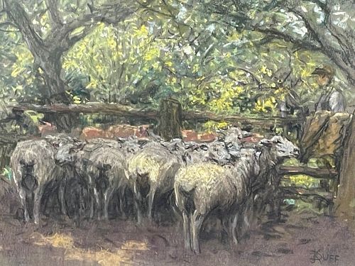  "THE SHEEPFOLD" PAINTING