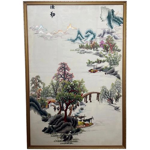  ORIGINAL FRAMED CHINESE EMBROIDERED