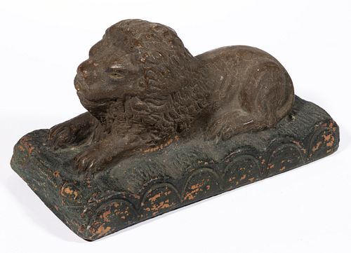 AMERICAN MOLDED STONEWARE SEWER TILE LION FIGURE