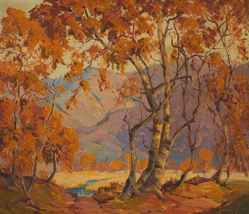 Clifford Park Baldwin (1889 -1961), "Rainbow Valley," Oil on canvas, 1938, 26" H x 30" W