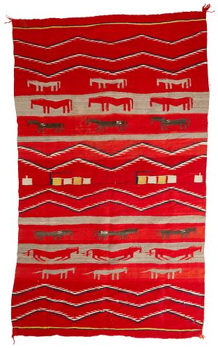 A Navajo pictorial blanket