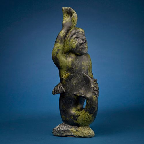 Aqjangajuk Shaa (1937-2019, Inuit; Cape Dorset/Kinngait), Carved sea spirit figure