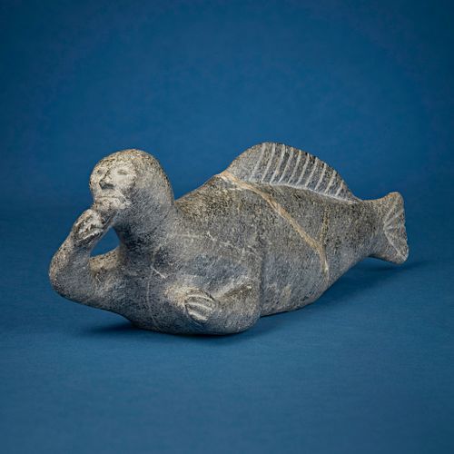 Aliknak Parr (b. 1939, Inuit; Cape Dorset/Kinngait), Carved figure of sea spirit