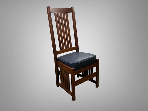 Arts and Crafts L & JG Stickley Tallback Side Chair Marked