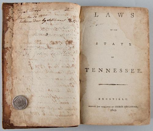 Laws of Tennessee: Knoxville, Roulstone 1803