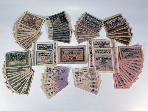 WWII GERMAN BANKNOTES PAPER CURRENCY LOT