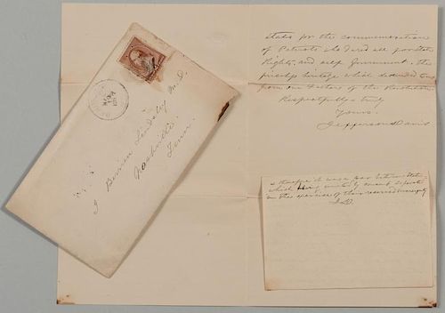 Jefferson Davis letter to J.B. Lindsley, ref. McGavock