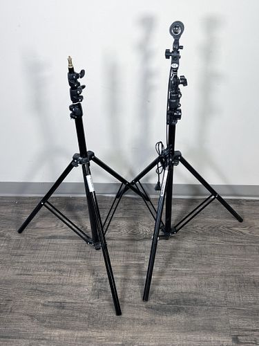 WESTCOTT & MANFROTTO TRIPODS WITH & CE LIGHT ATTACHMENT