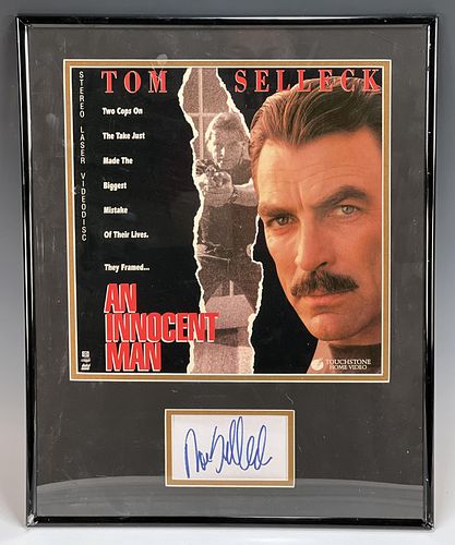 TOM SELLECK SIGNATURE WITH AN INNOCENT MAN POSTER
