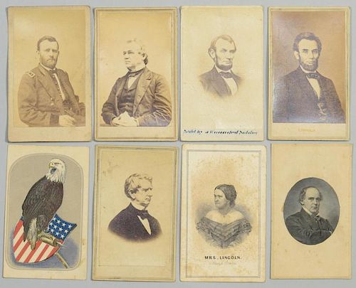 Group of 8 Civil War & TN CDV Cards